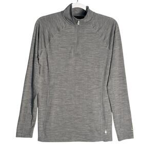 Smartwool Merino 150 NWOT Women's Sz L Gray 1/4 Zip Baselayer Pullover